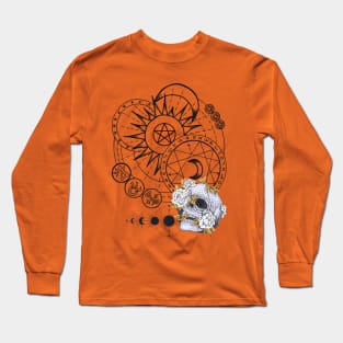 The Skull and the Moon, Sacred Geometry Festival Long Sleeve T-Shirt